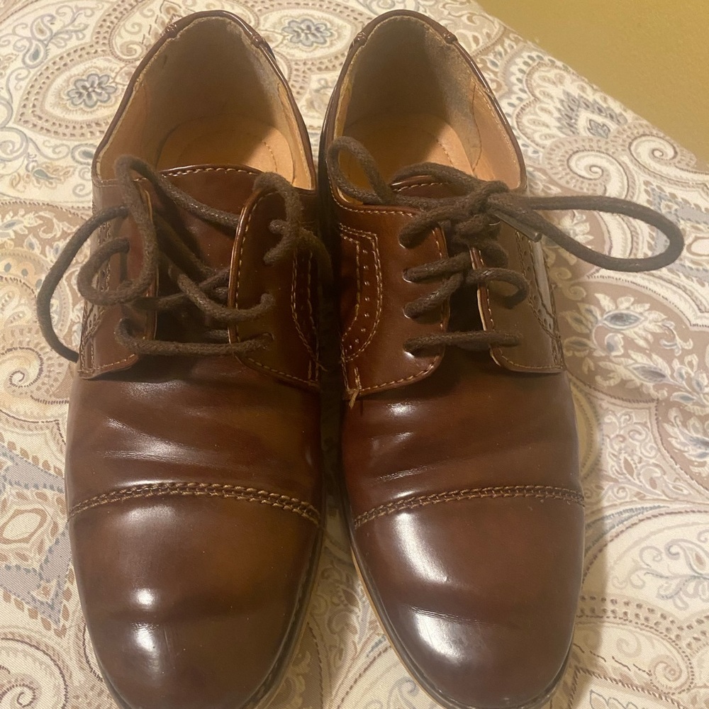 Tip Top Boys Brown Dress Shoes
